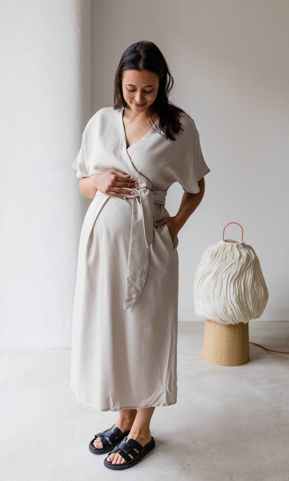 Wickelkleid Ofelia aus Lyocell - abricot coco