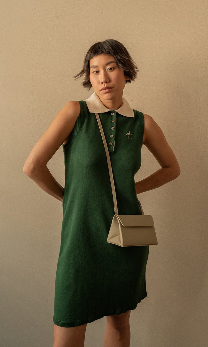 Sleeveless knitted polo dress Toni