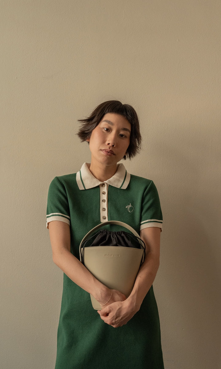 Toni Knitted T-Shirt Dress with Polo Collar