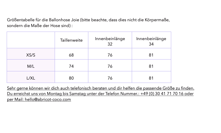 Ballonhose Joie aus Flanell