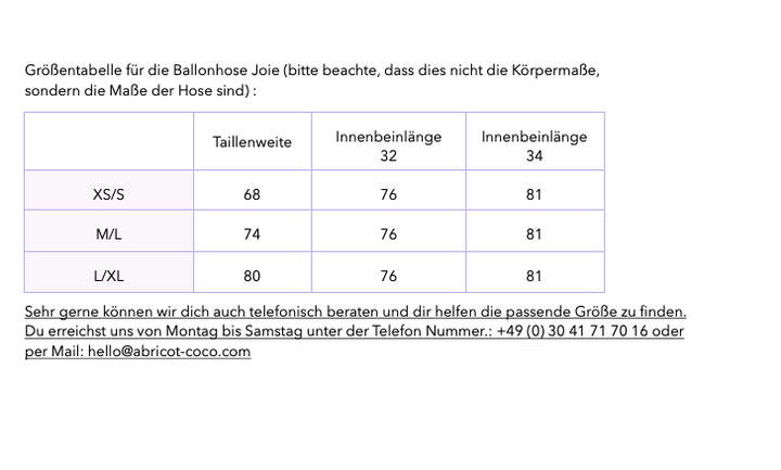 Ballonhose Joie aus Flanell