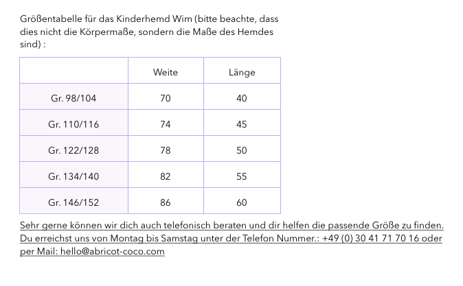 Kinderhemd Wim