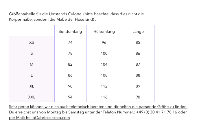 Low Waist Culotte Milo (Schwangerschaft)