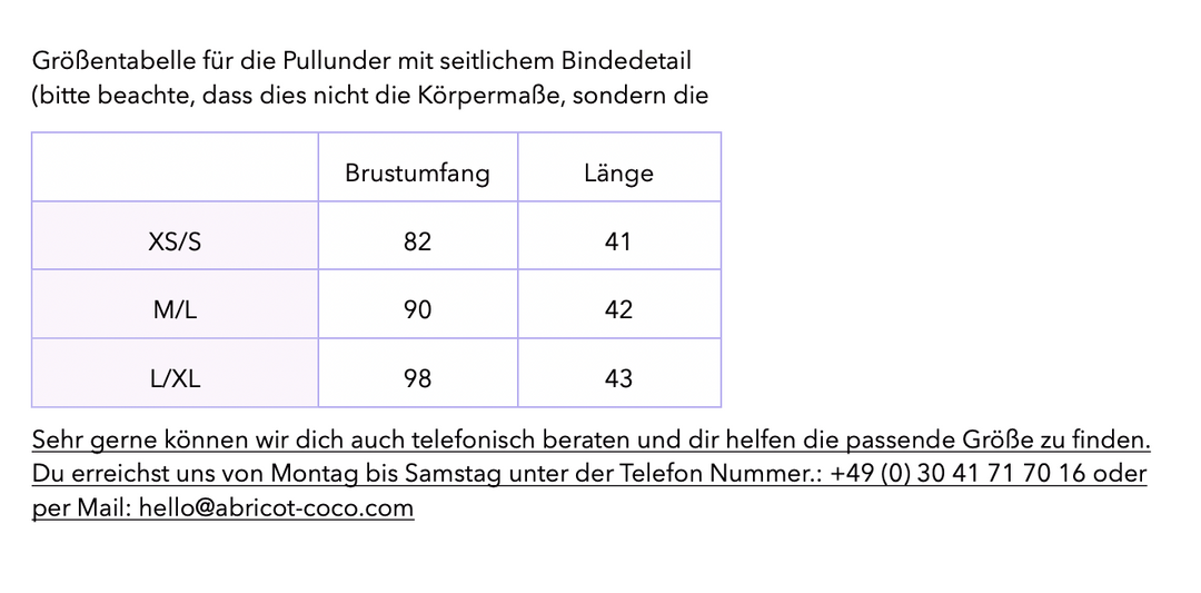 Pullunder mit seitlichem Bindedetail