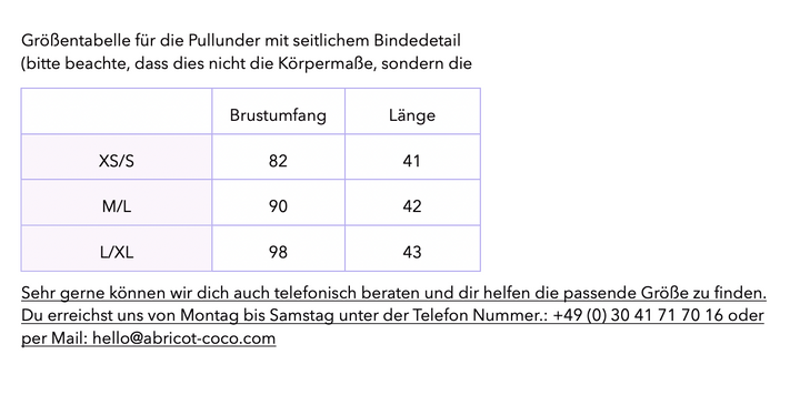 Pullunder mit seitlichem Bindedetail