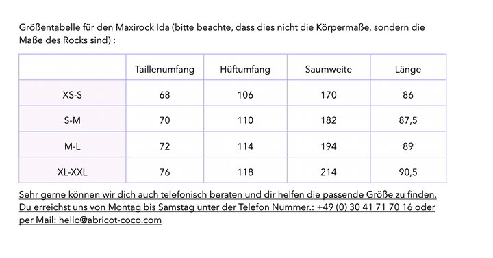 Maxirock Ida mit Spitze & Taschen