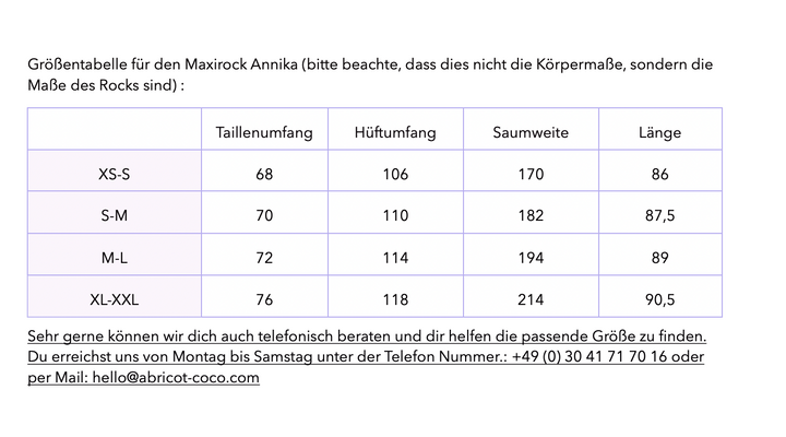 Maxirock Annika mit Spitze & Taschen