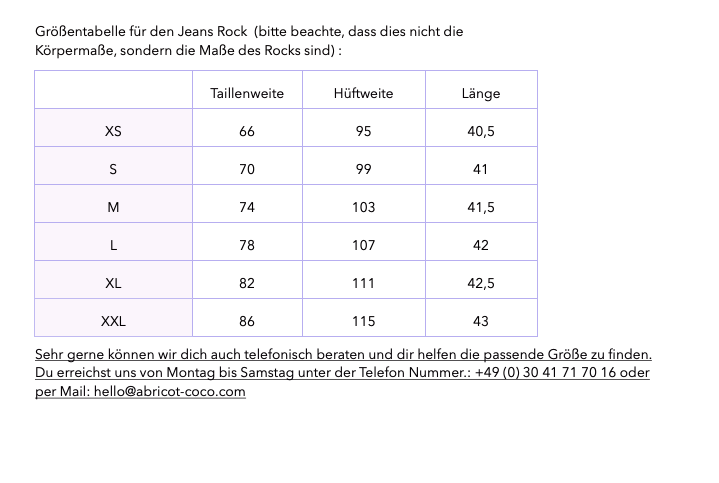 Mini Jeans Rock - abricot coco