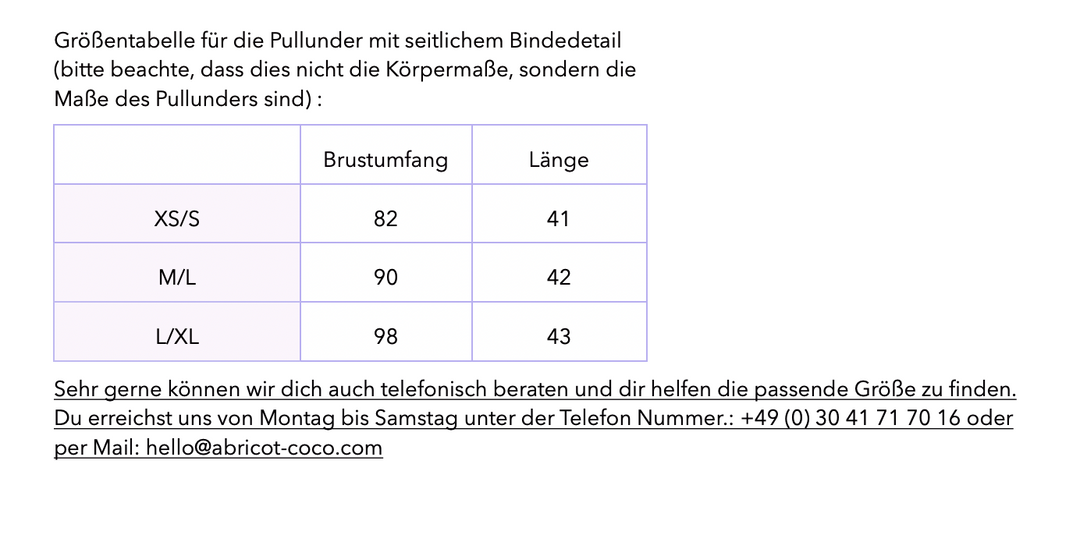 Pullunder mit seitlichem Bindedetail