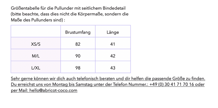 Pullunder mit seitlichem Bindedetail hellblau - abricot coco