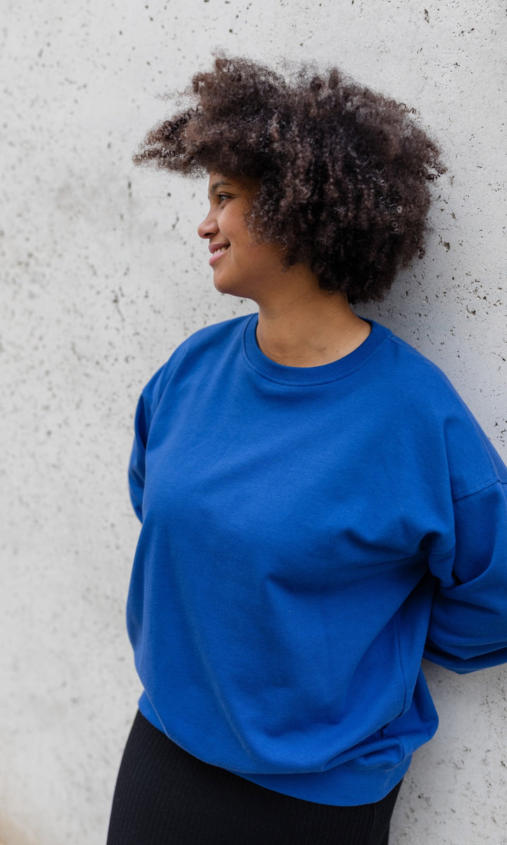 Oversized Sweater mit seitlicher Stillfunktion