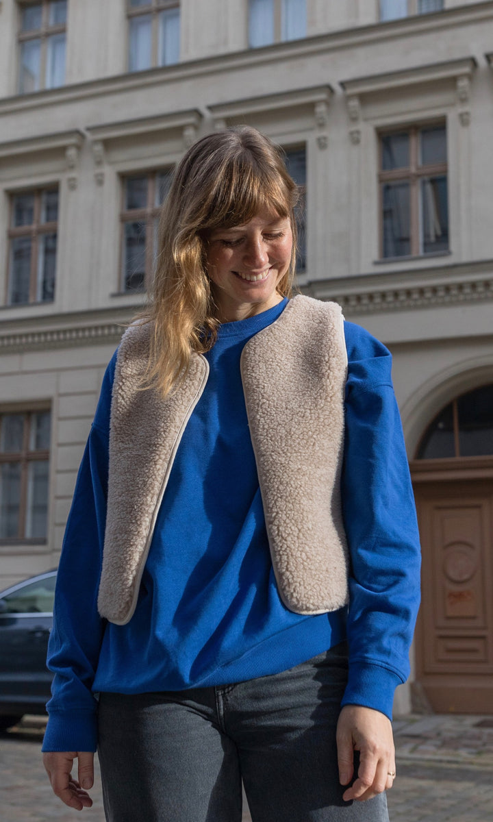 Oversized Sweater mit seitlicher Stillfunktion