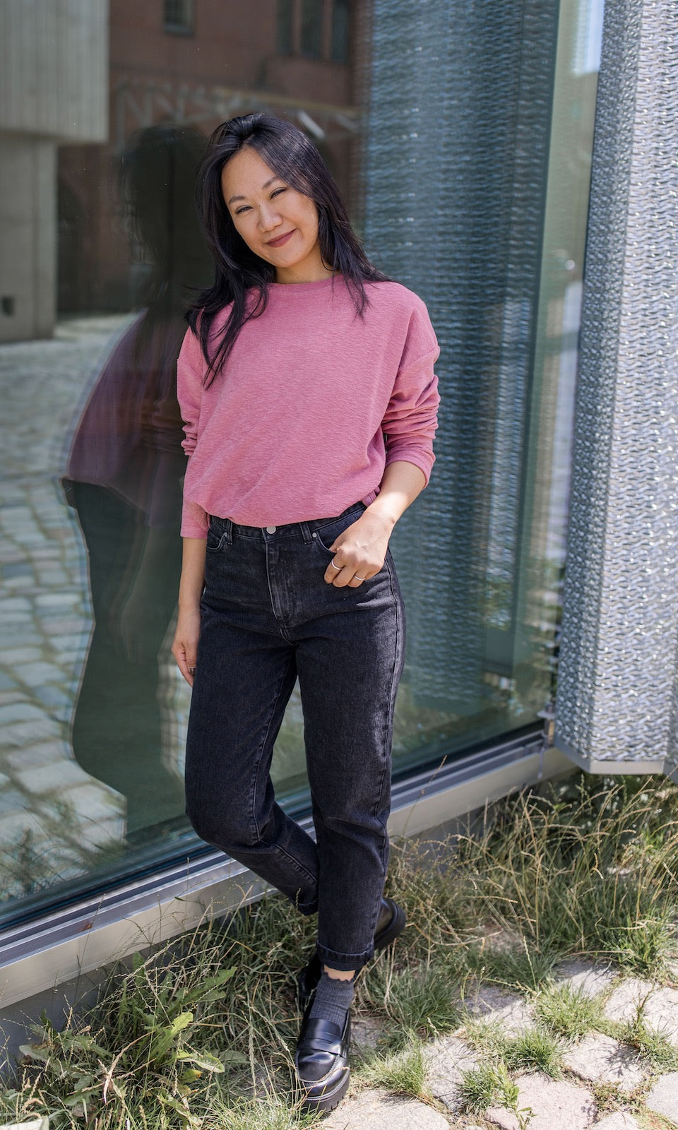 Jeans Mom Fit - abricot coco