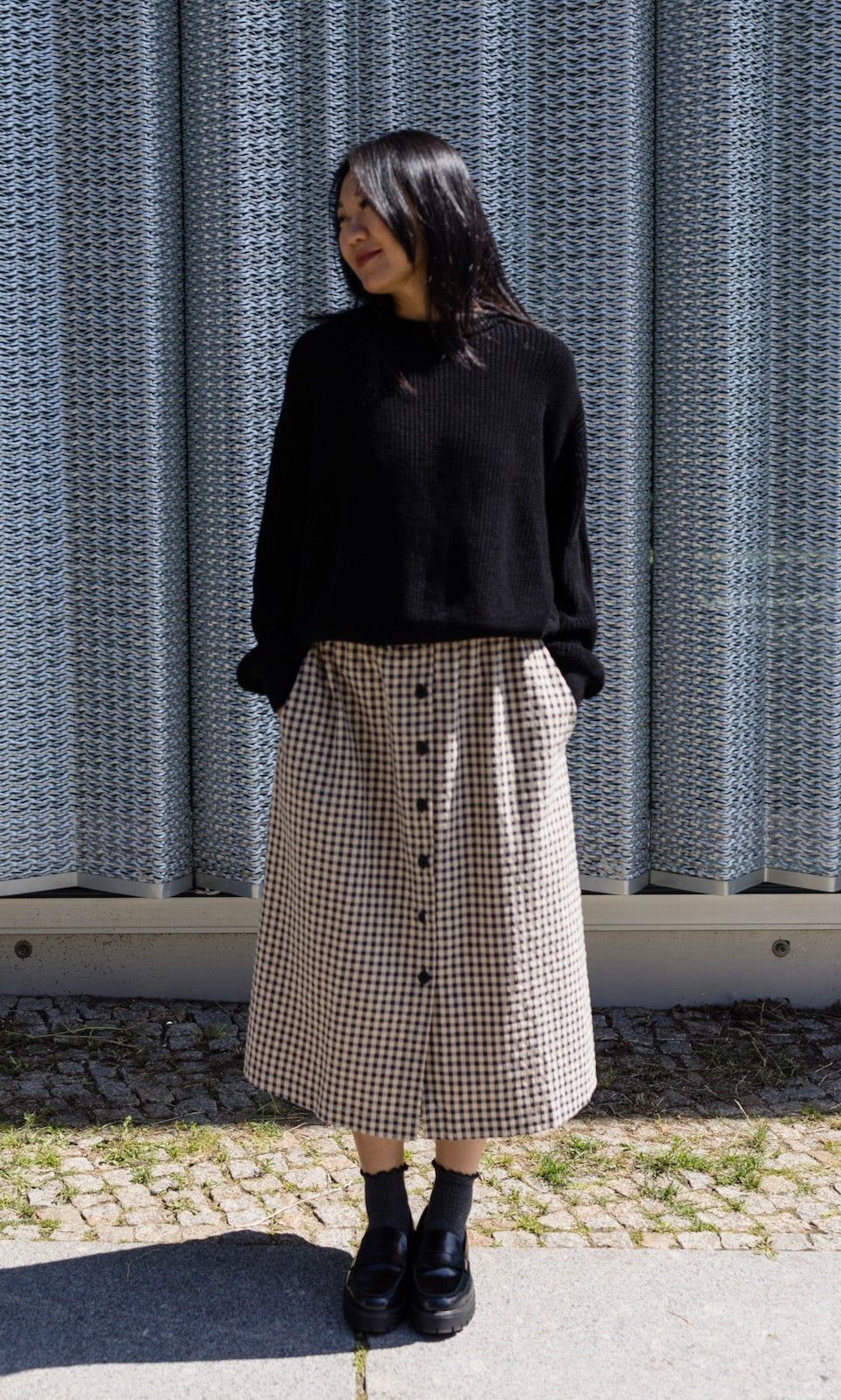 Strickpullover aus Baumwolle - abricot coco