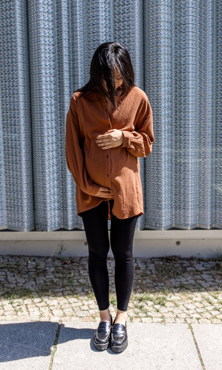 Oversized Musselin Hemd