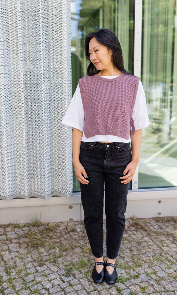Pullunder mit seitlichem Bindedetail - abricot coco