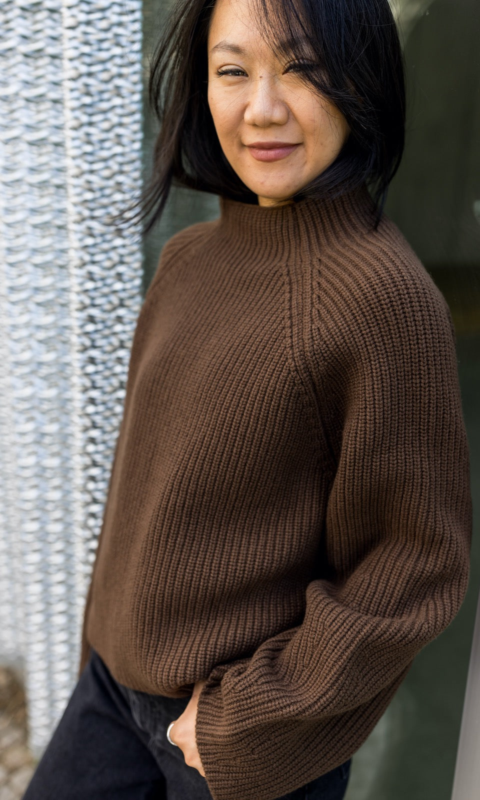 Oversized Jumper (Merinowolle-Kaschmir) - abricot coco