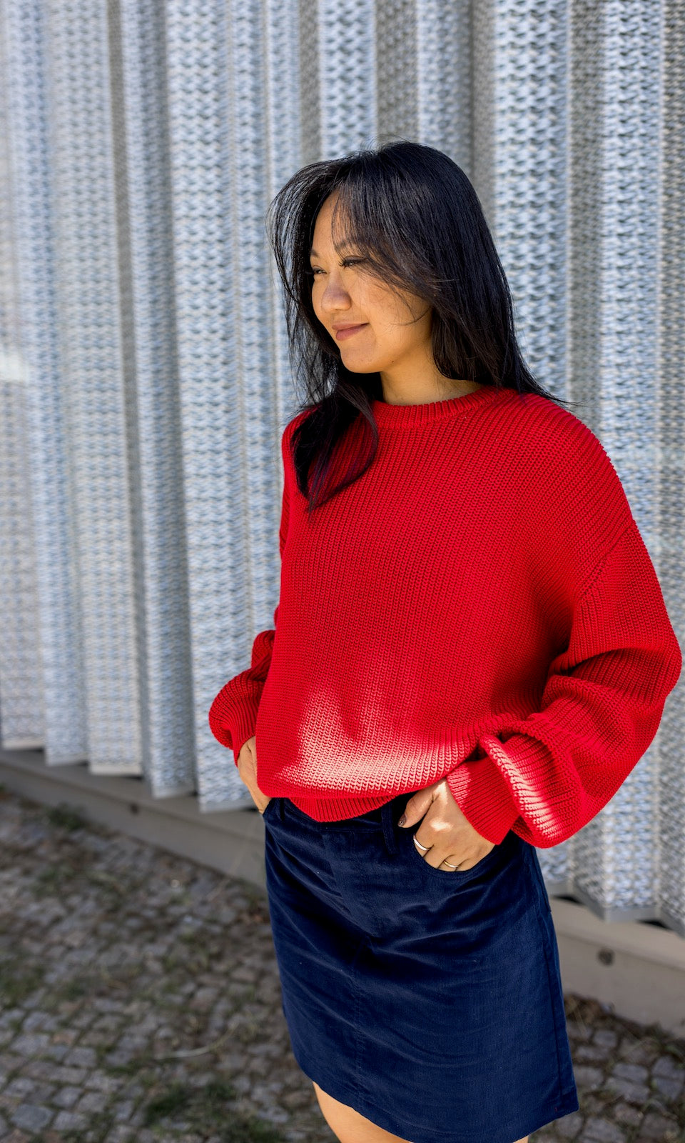 Strickpullover aus Bio Baumwolle - abricot coco