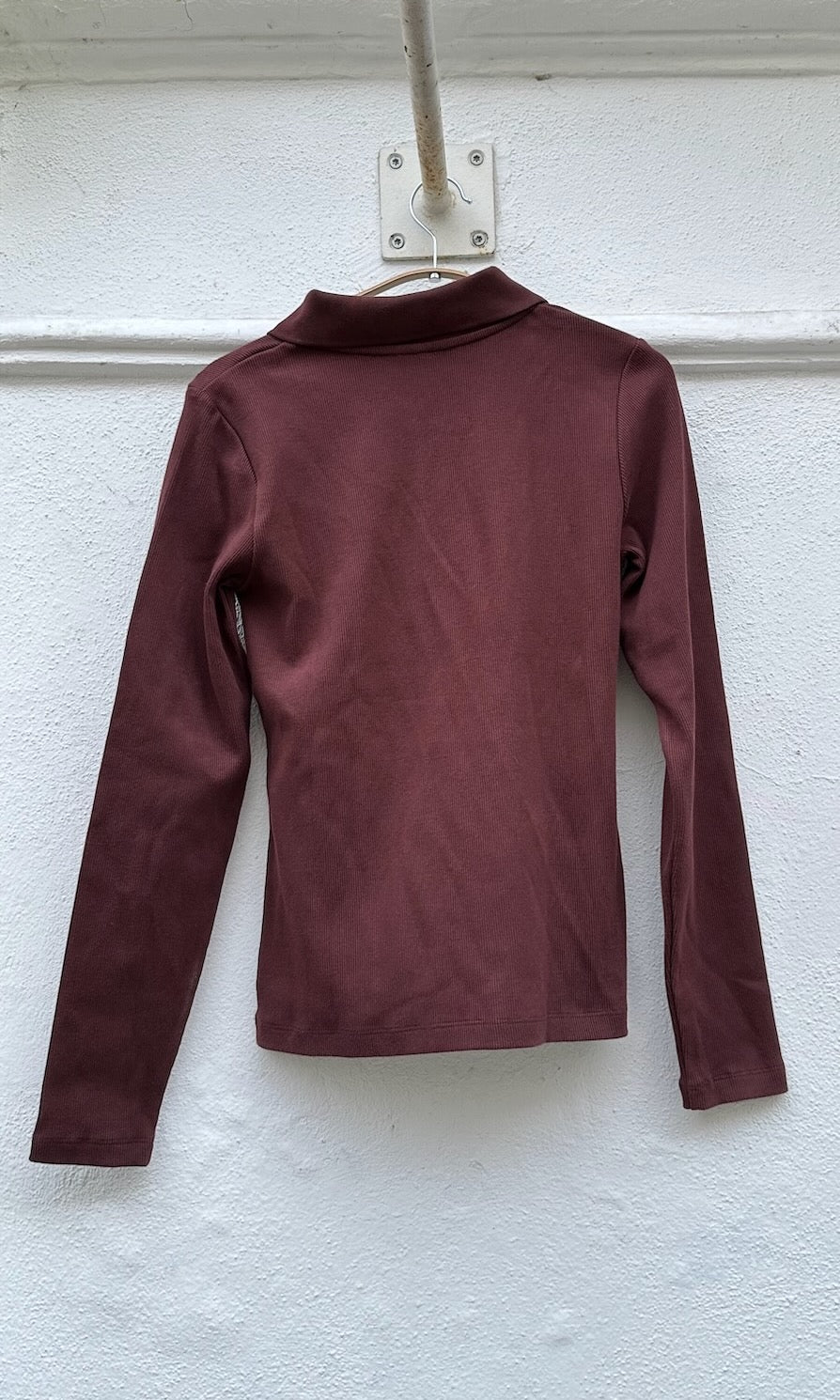 Langarmshirt mit Stillfunktion und Polokragen - SAMPLE Einzelstück Größe S