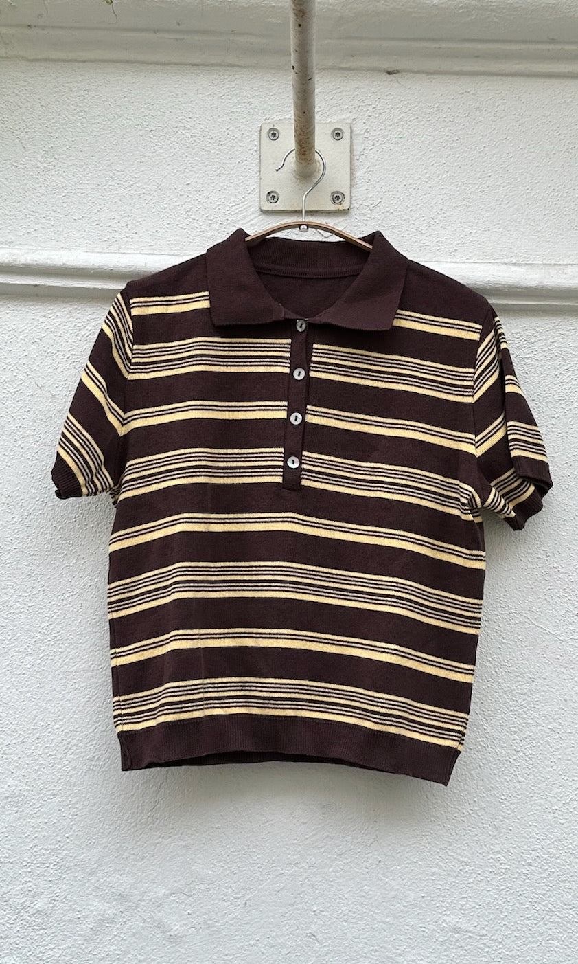 Polo T-Shirt aus Strick - SAMPLE Einzelstück Größe S/M