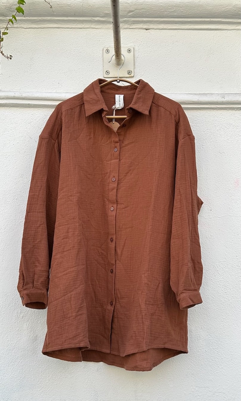 Oversized Musselin Hemd - B-WARE Einzelstück Größe M