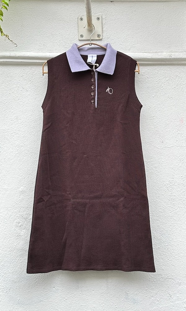 Ärmelloses Polo Kleid mit Aprikose - SAMPLE Einzelstück Größe S/M