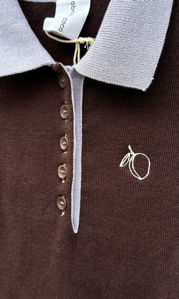 Ärmelloses Polo Kleid mit Aprikose - SAMPLE Einzelstück Größe S/M