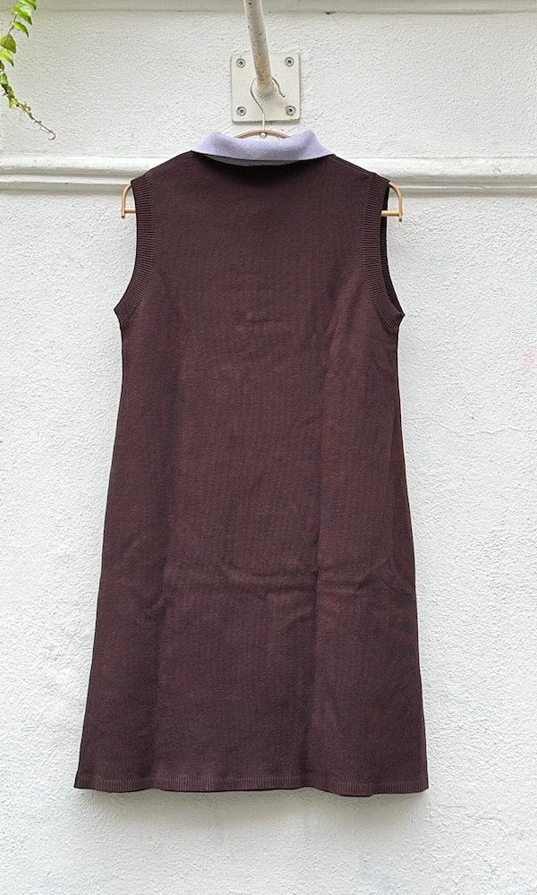Ärmelloses Polo Kleid mit Aprikose - SAMPLE Einzelstück Größe S/M