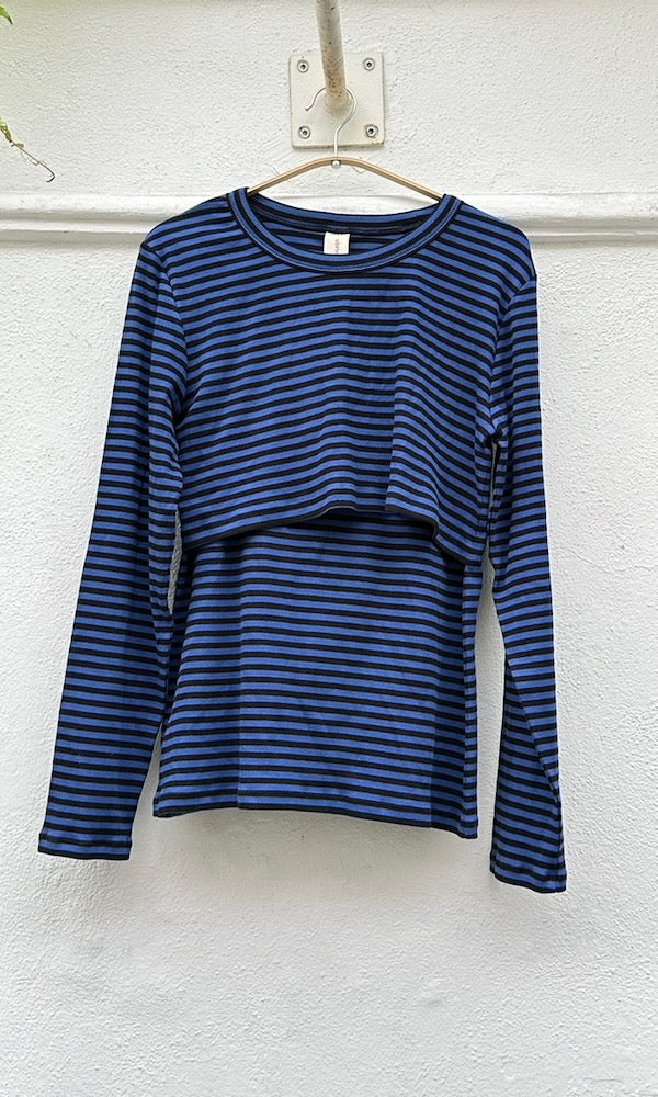 Gestreiftes Langarm Stillshirt Zoé - SAMPLE Einzelstück Größe S