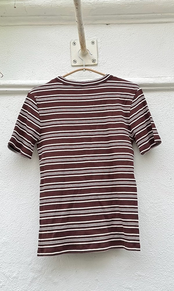 Gestreiftes Kurzarm Stillshirt Vivian - SAMPLE Einzelstück Größe S