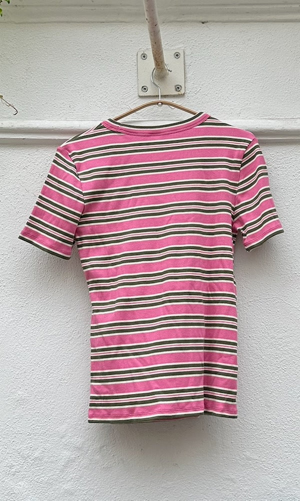 Gestreiftes Kurzarm Stillshirt Vivian - SAMPLE Einzelstück Größe S