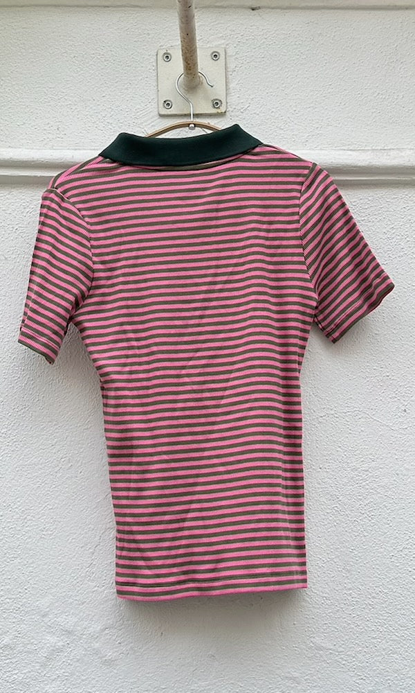 Gestreiftes Still-Kurzarmshirt mit Polokragen - SAMPLE Einzelstück Größe S