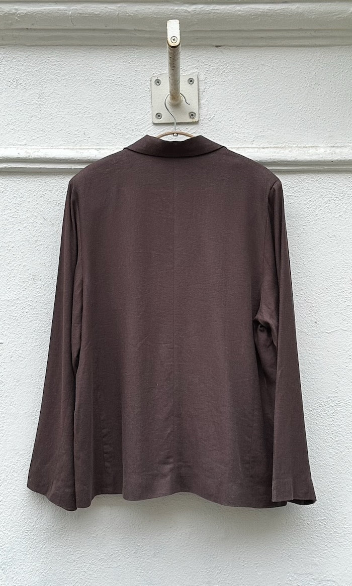 Loose Fit Blazer aus Leinen in Braun — B-Ware