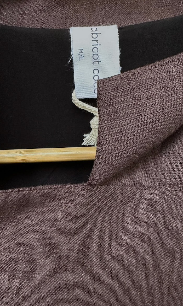 Loose Fit Blazer aus Leinen in Braun — B-Ware