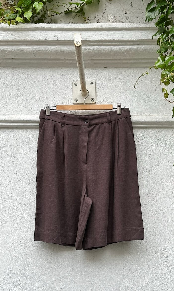 Bermuda aus Leinen in Braun — B-Ware