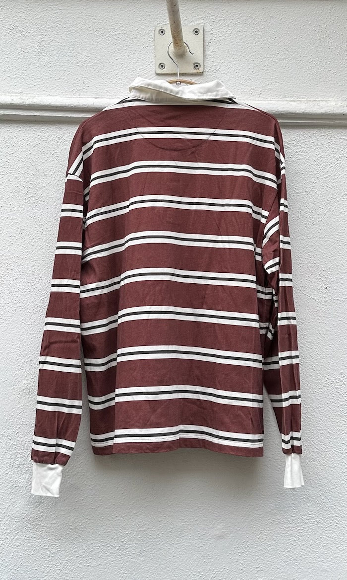 Polo Langarmshirt mit weißem Kragen - B-Ware Größe M