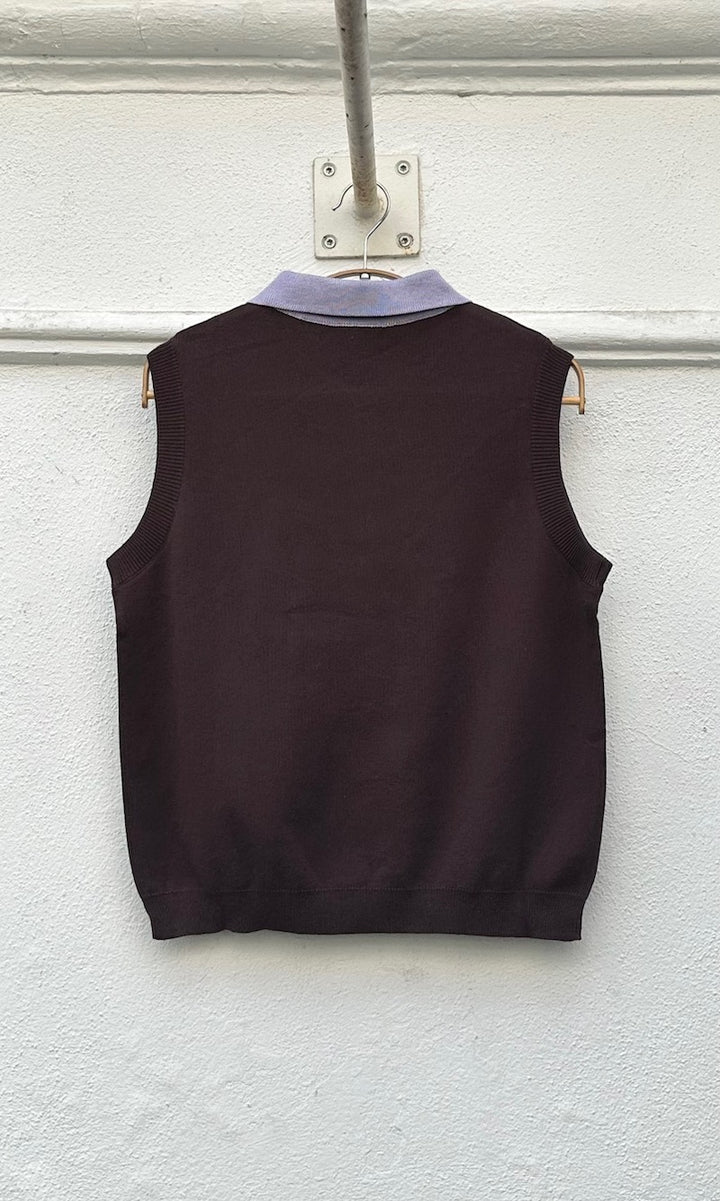 Polo Top Toni aus Strick Chocolat — B-Ware