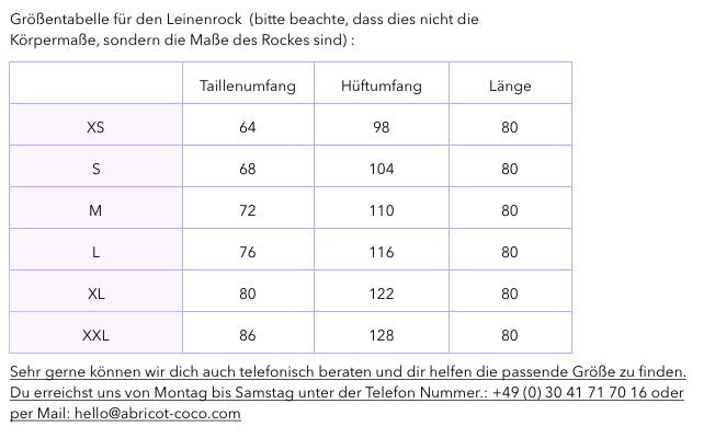 Leinenrock mit Knöpfen - abricot coco