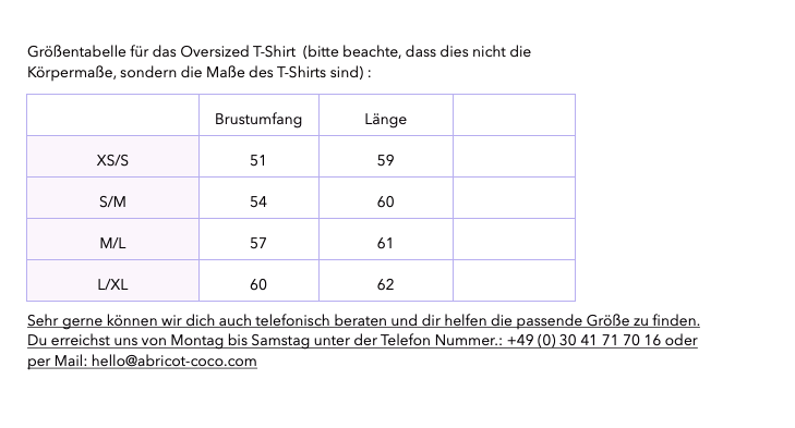 Oversized T-Shirt in Burgund - abricot coco