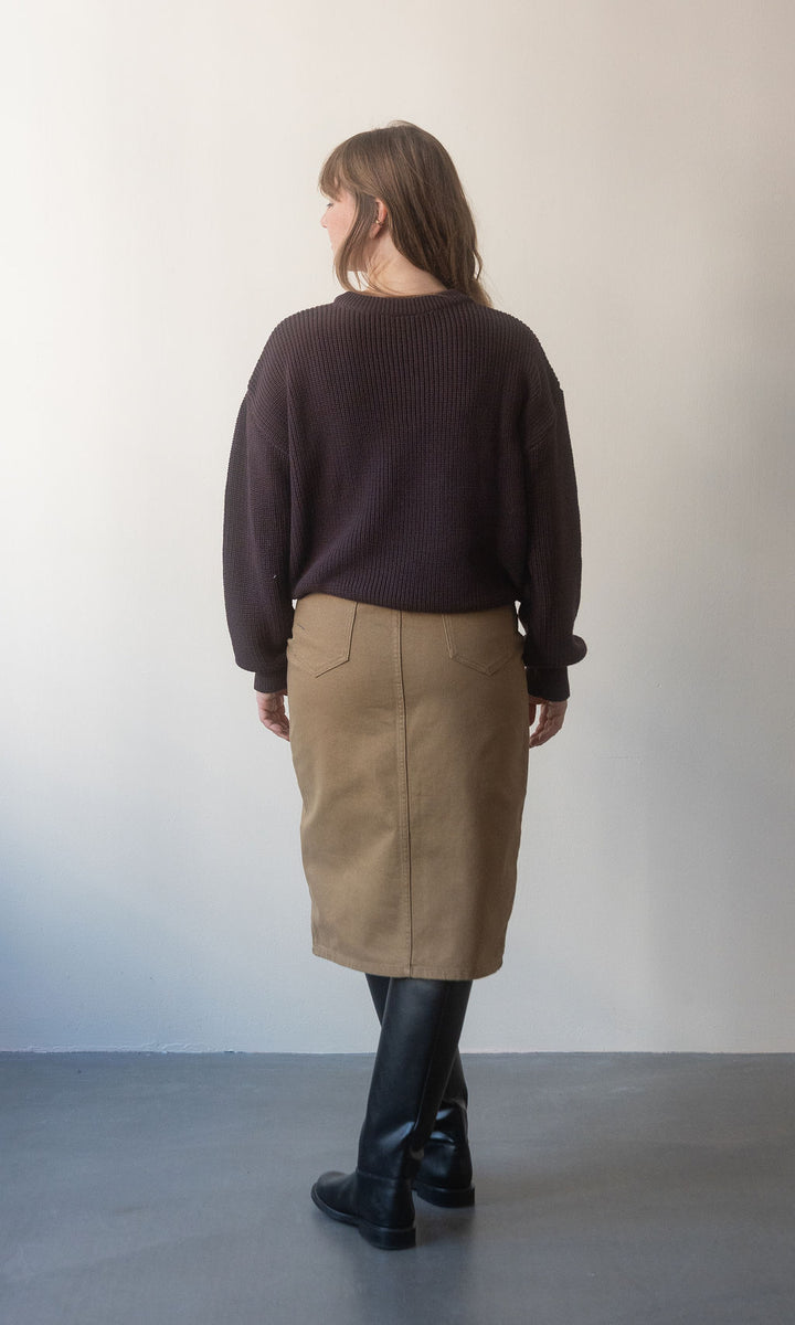 Strickpullover aus Bio-Baumwolle / Braun