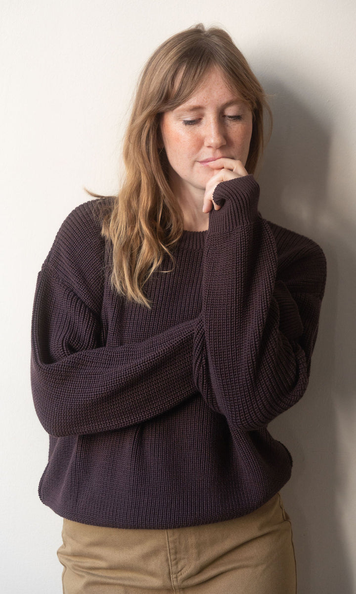 Strickpullover aus Bio-Baumwolle / Braun