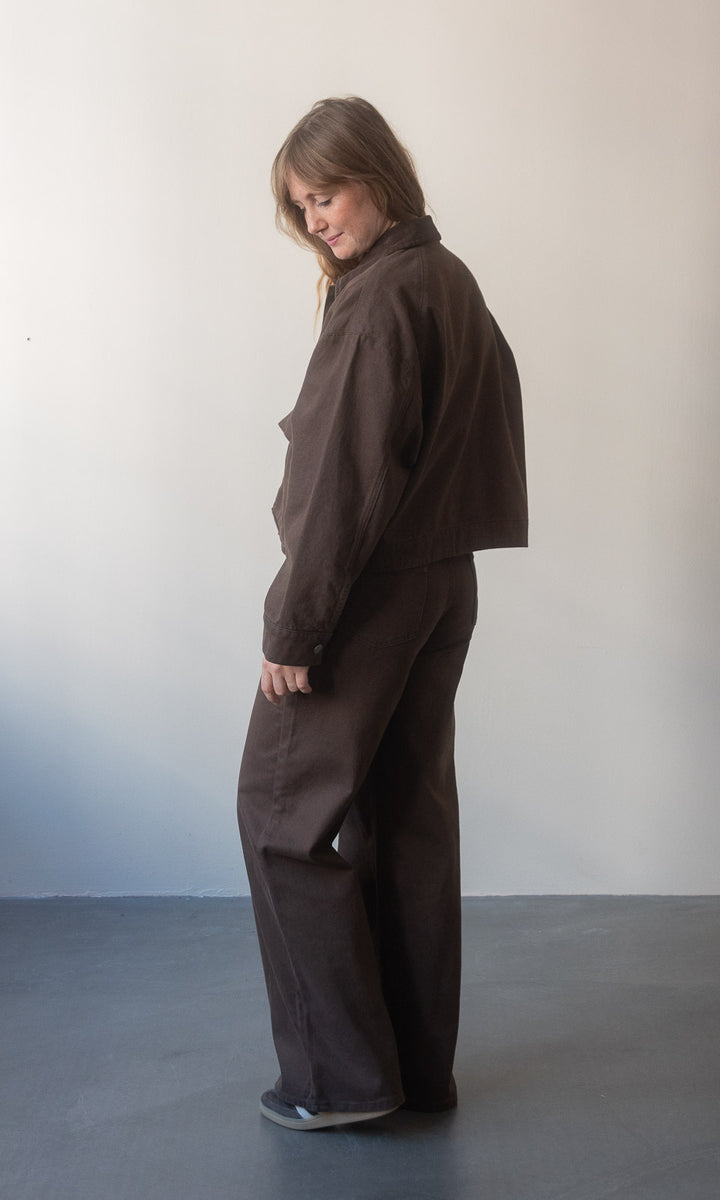 Long Leg Jeans / Braun - abricot coco
