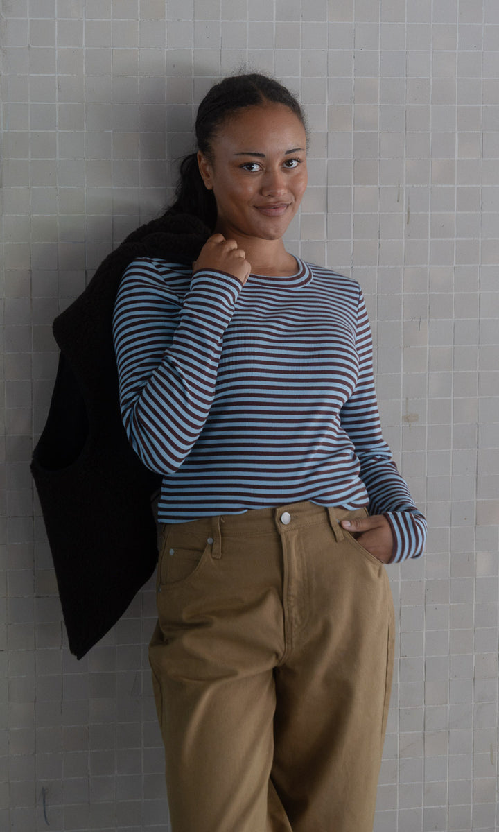 Gestreiftes Langarmshirt Zoé