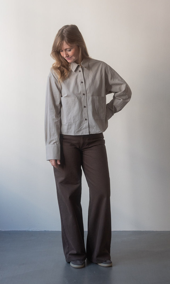 Long Leg Jeans / Braun - abricot coco