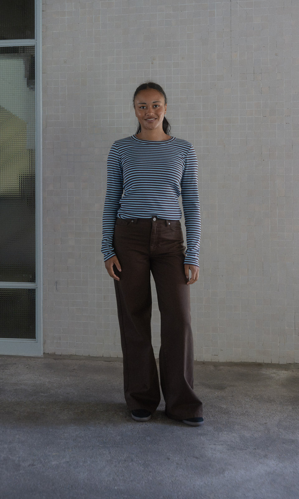 Long Leg Jeans / Braun