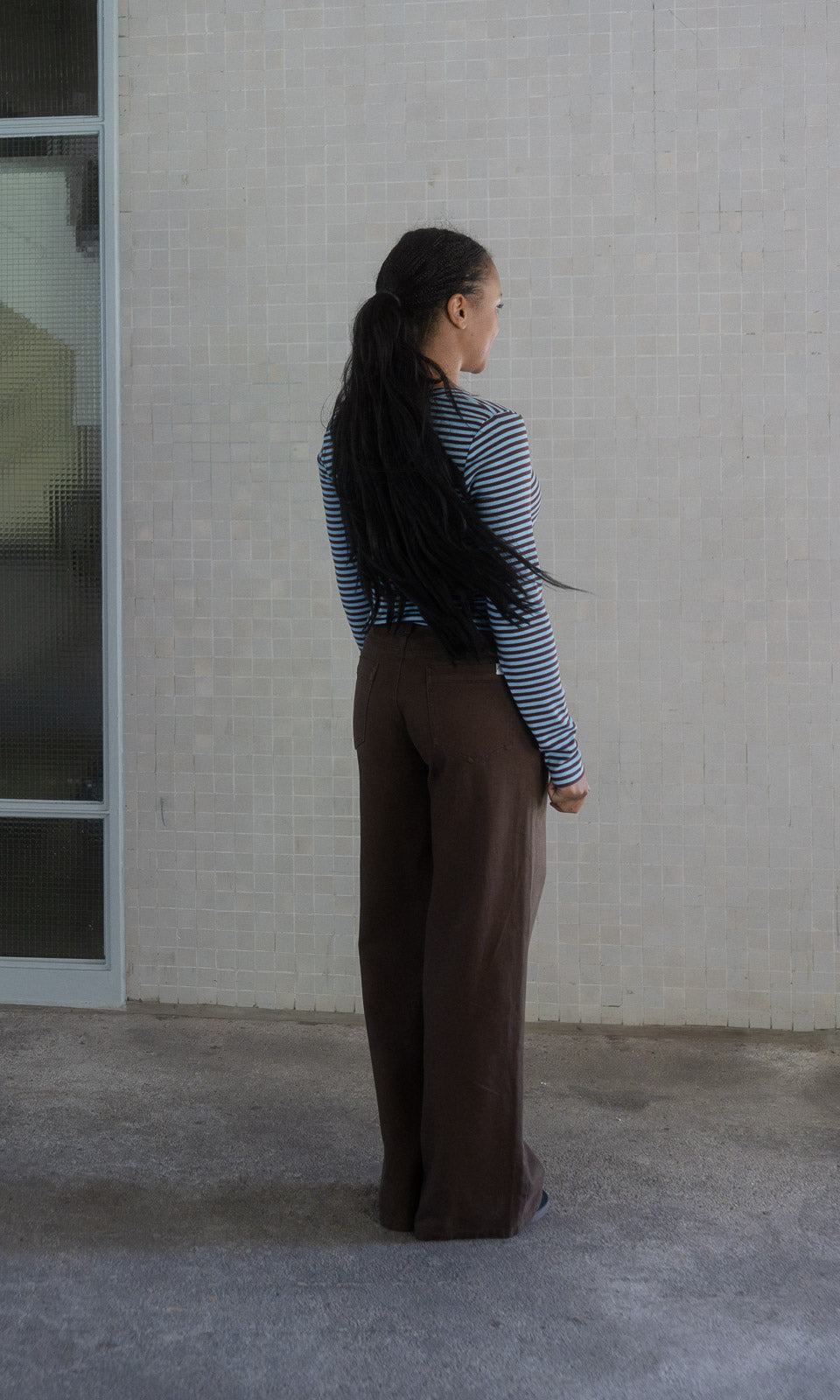 Long Leg Jeans / Braun