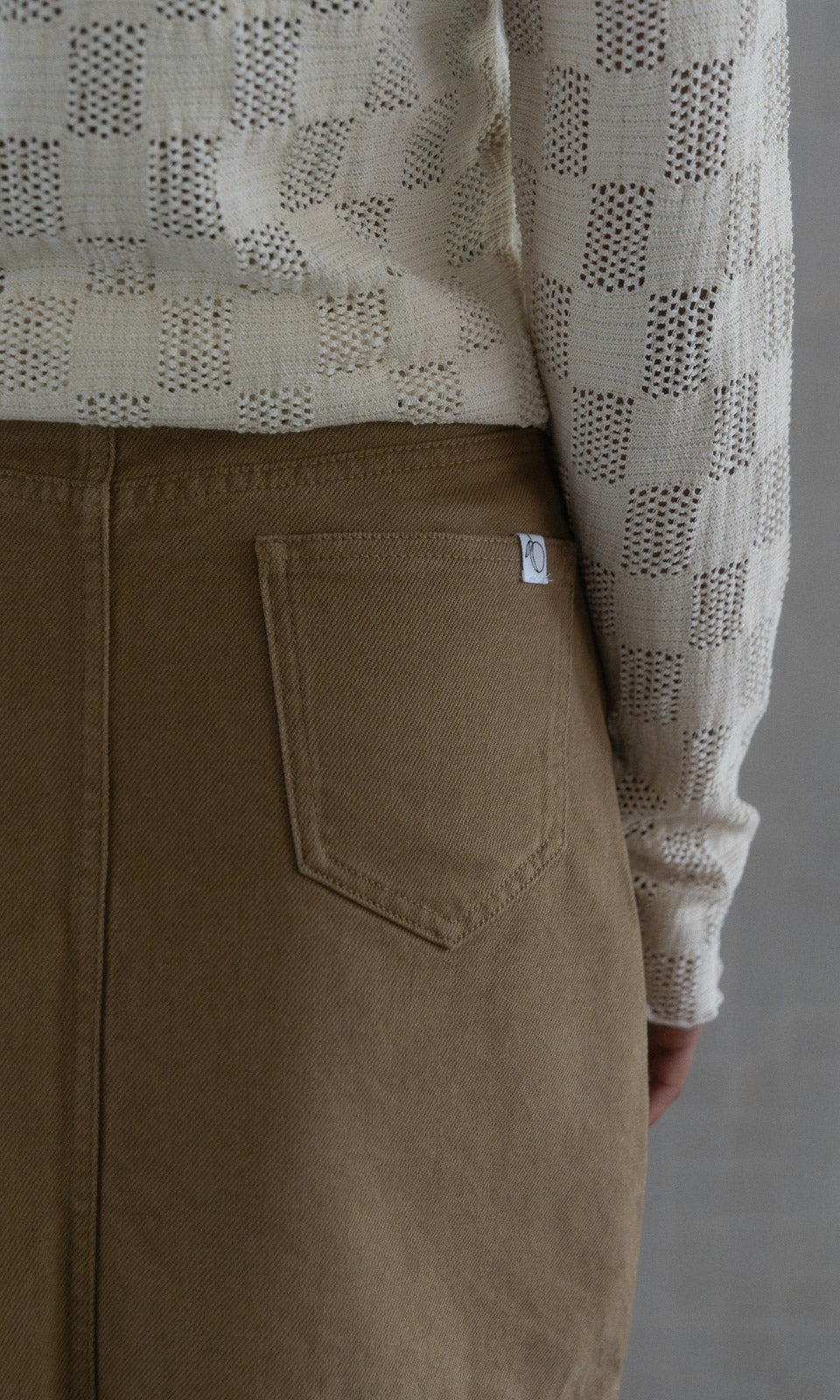 Midi Jeansrock / Khaki