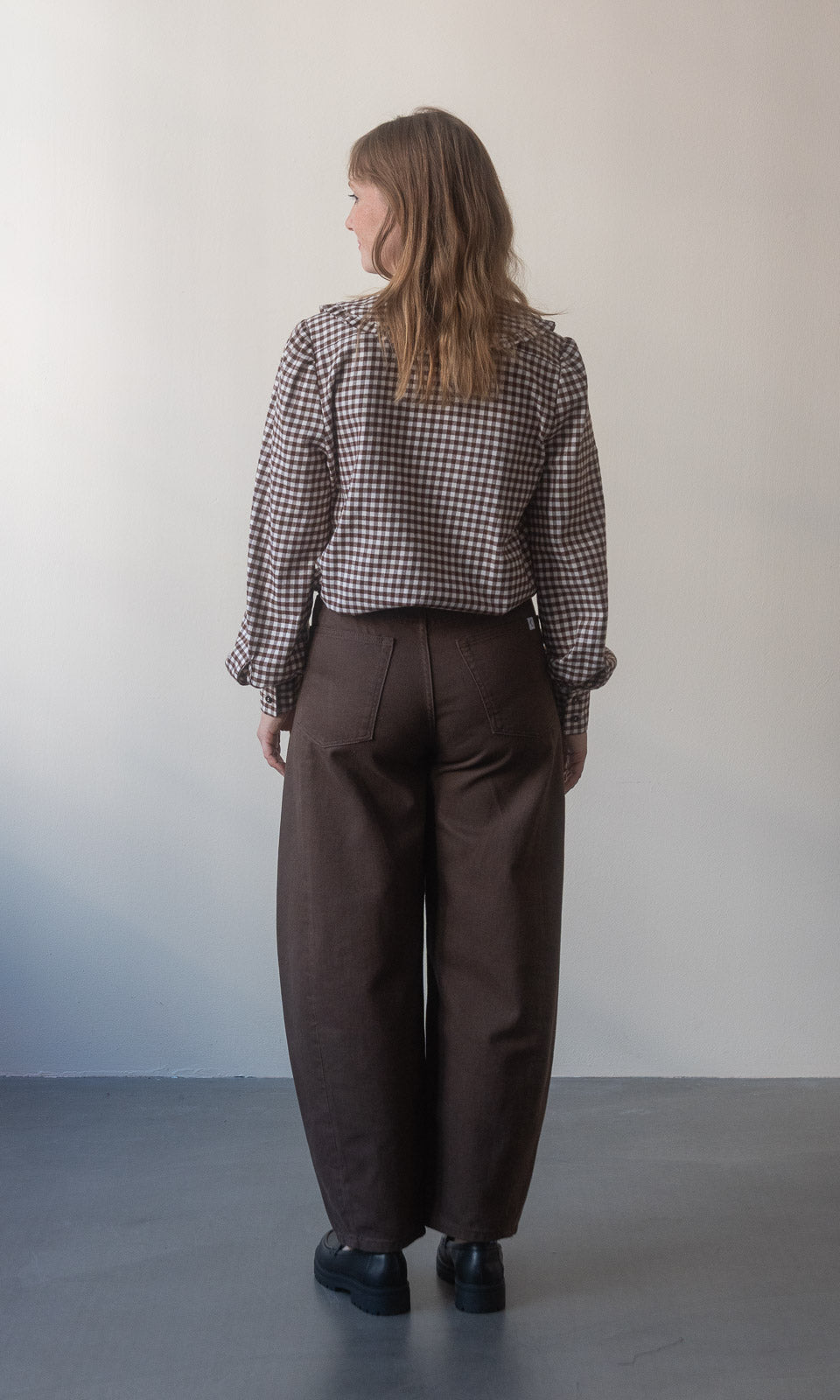 Barrel Jeans / Braun - abricot coco