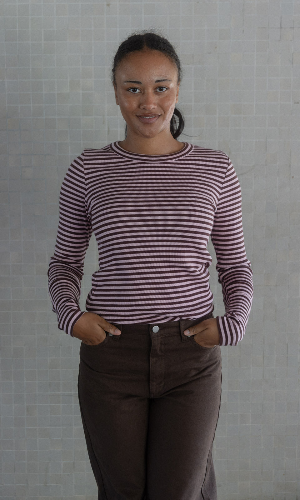 Gestreiftes Langarmshirt Zoé