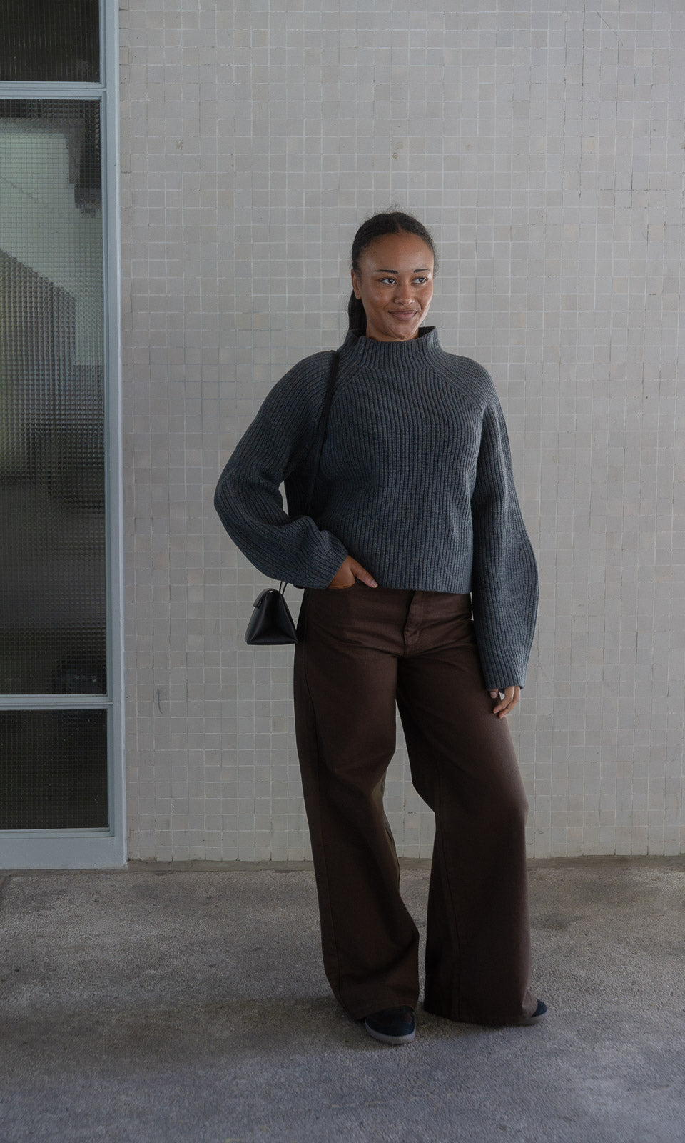 Long Leg Jeans / Braun